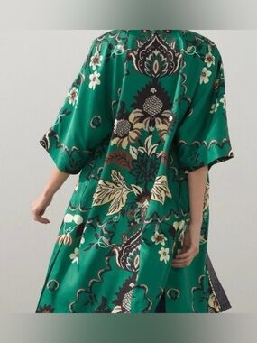 Chico's Damask Melody Lined Satin Kimono, Size S/M